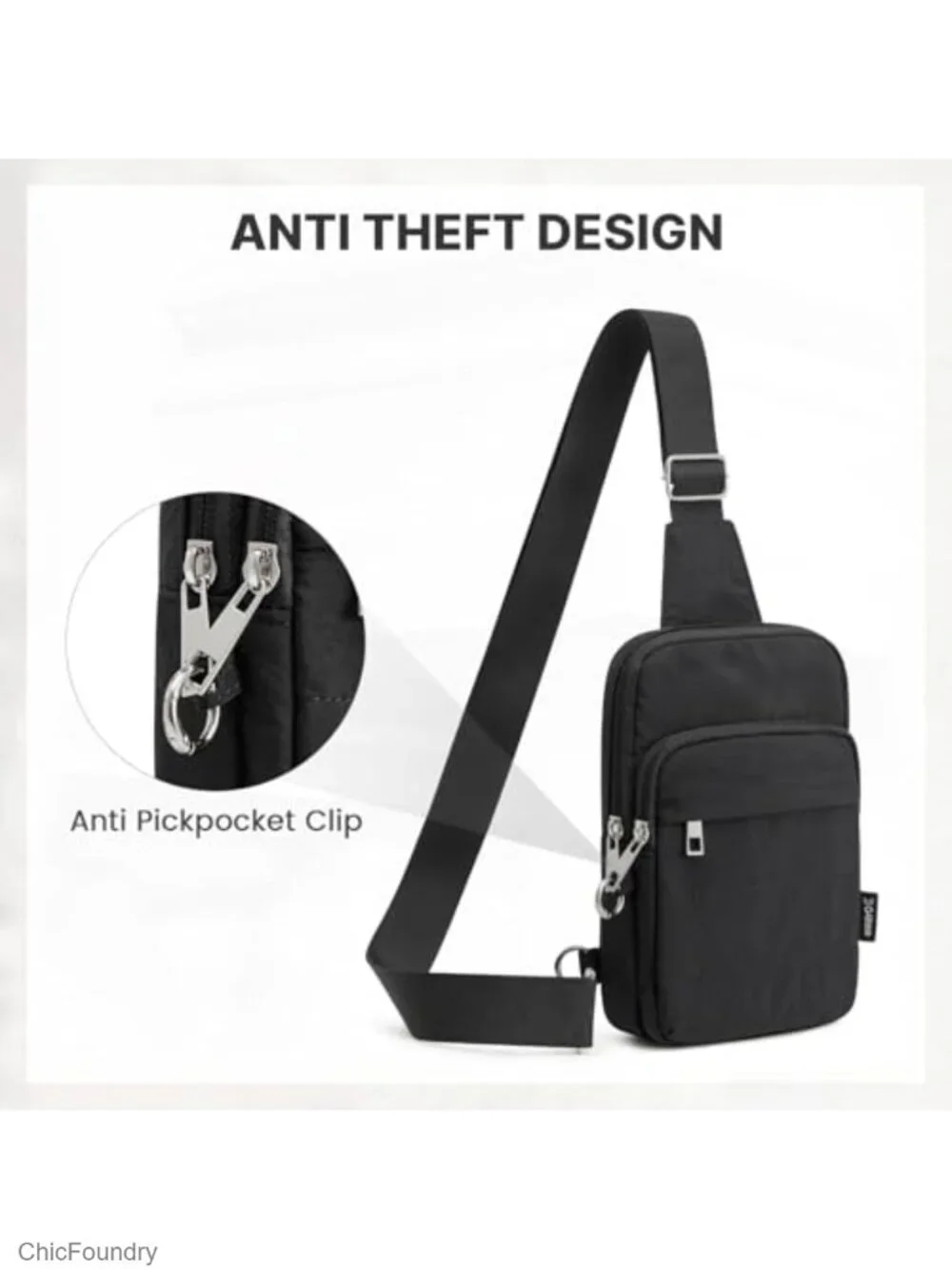 Anti Theft RFID Blocking Crossbody Sling Bag for Women Travel Purse